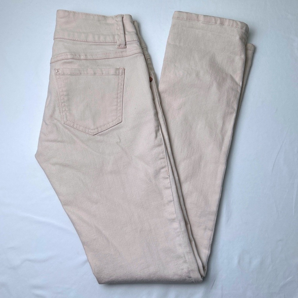 Cabi Women Low Rise Slim Denim Skinny Jeans Pink Size 0 Feminine Pastel  Y2K